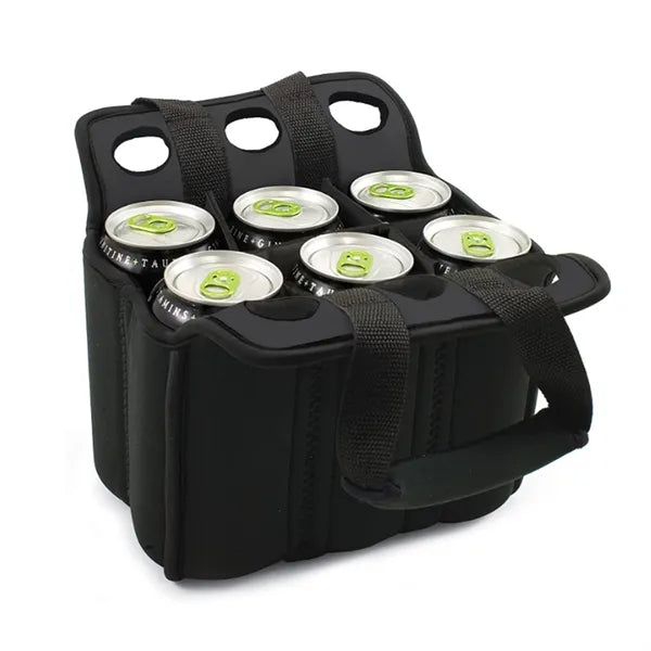 6 Pack Insulated Neoprene Beer Bottle Cooler Bag