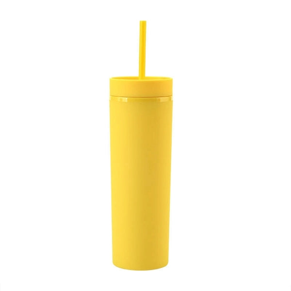 16oz Skinny Matte Tumbler with Lids and Straws