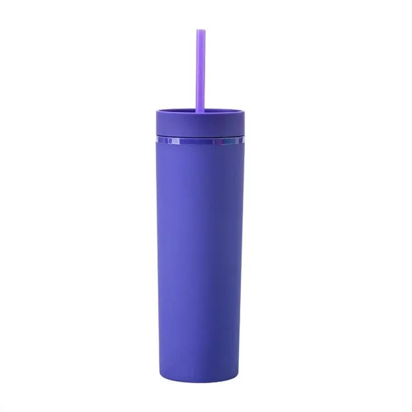 16oz Skinny Matte Tumbler with Lids and Straws