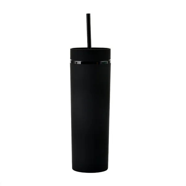 16oz Skinny Matte Tumbler with Lids and Straws