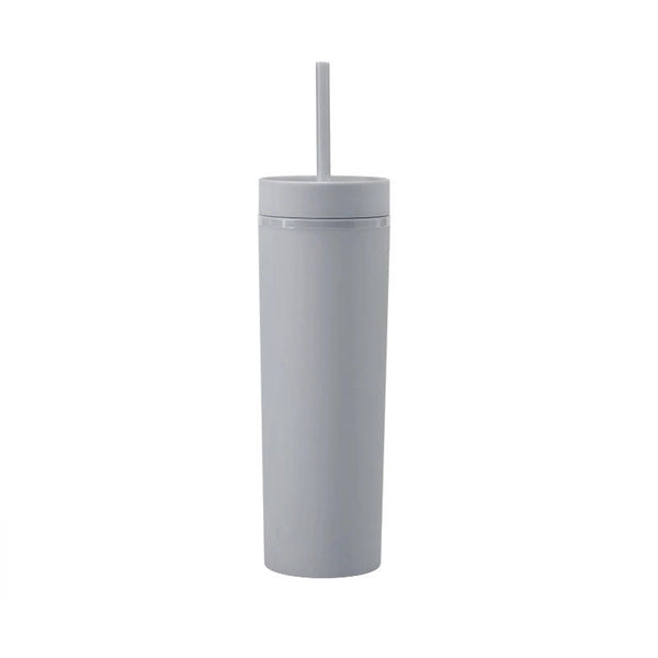 16oz Skinny Matte Tumbler with Lids and Straws