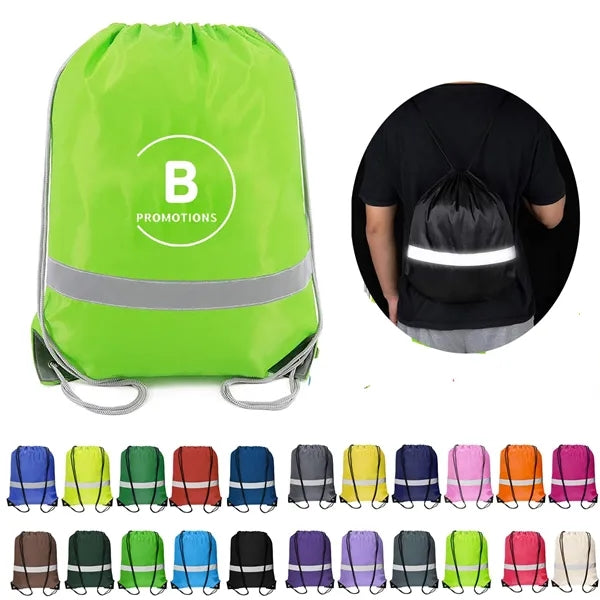 String Bags with Reflective Stripe