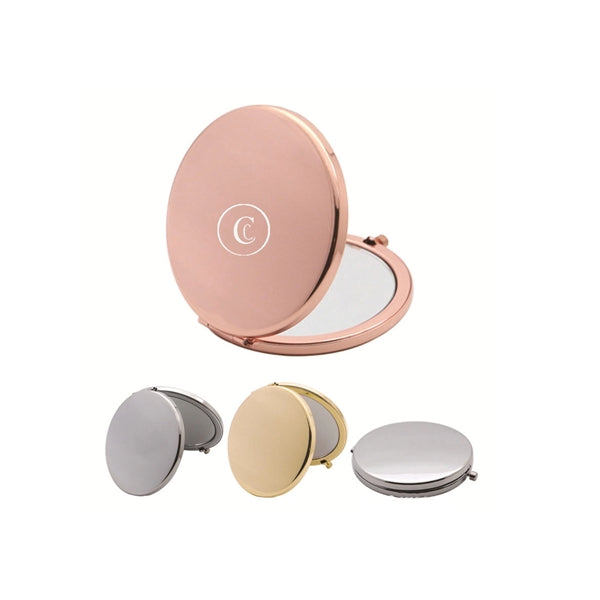 Portable Metal Round Makeup Mirror
