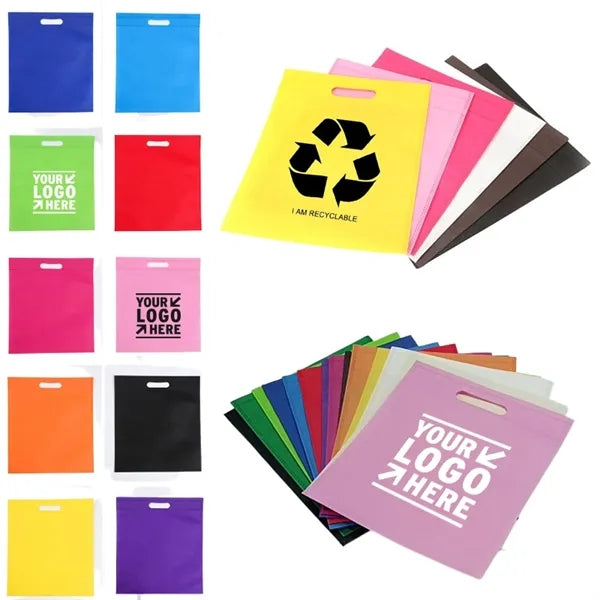 Advertising Die Cut Handle Trade Show Nonwoven Tote Bags