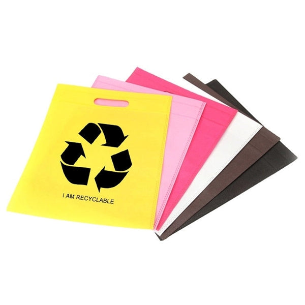 Advertising Die Cut Handle Trade Show Nonwoven Tote Bags