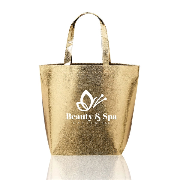 Opulent Non-Woven Metallic Tote Bag (1 Color Imprint)