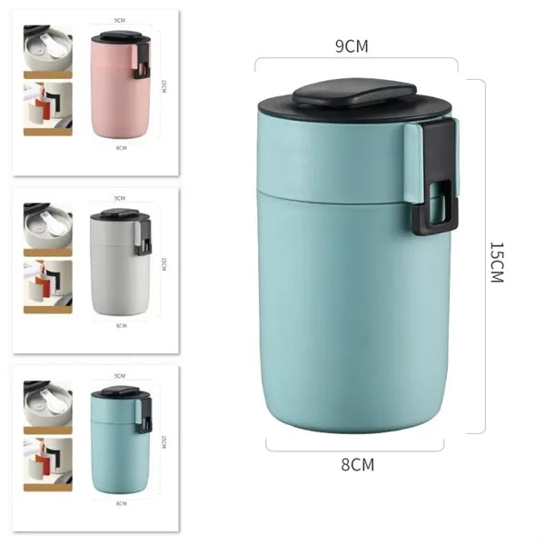 20oz Stainless Steel Bento Lunch Box Food Jar Cereal Cup
