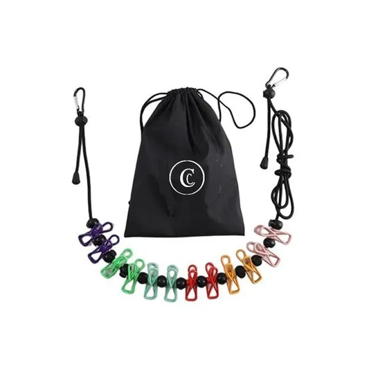 Clothesline With Colorful Clips