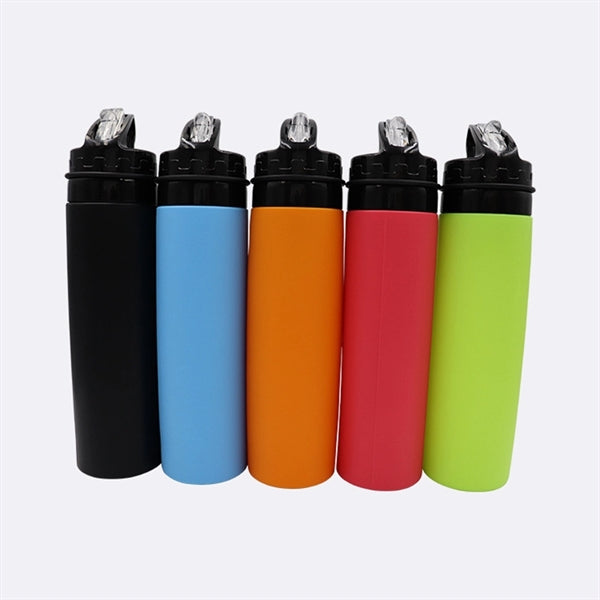 20 Oz. Collapsible Sport Water Bottle with Hook