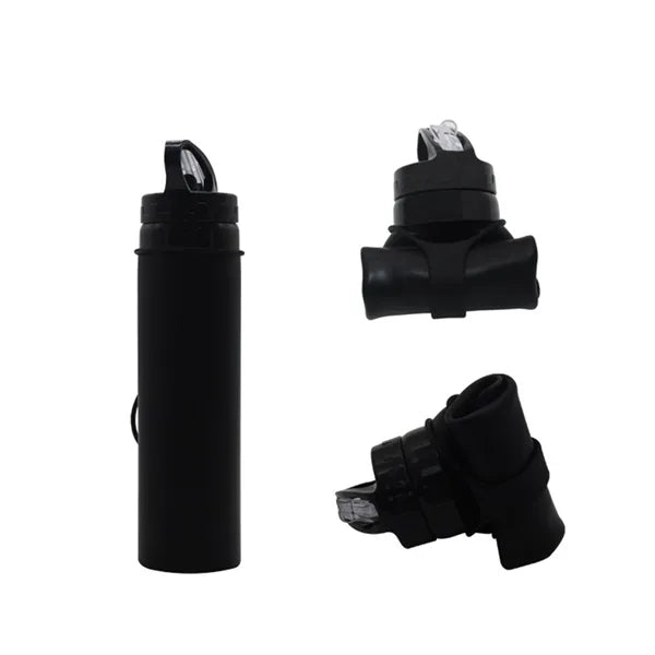 20 Oz. Collapsible Sport Water Bottle with Hook