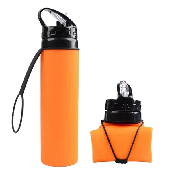 20 Oz. Collapsible Sport Water Bottle with Hook