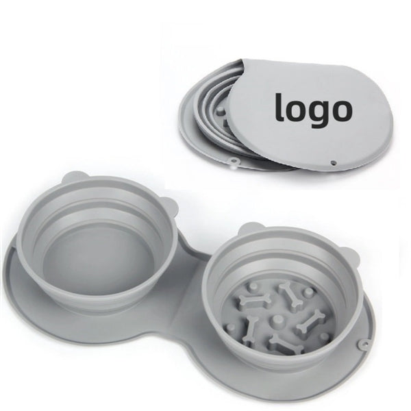 Double Collapsible Dog Bowl