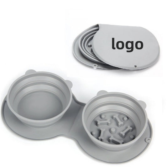 Double Collapsible Dog Bowl