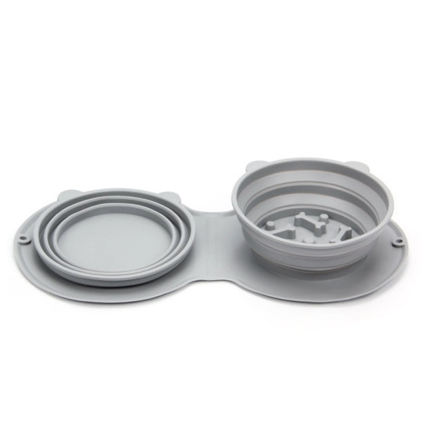 Double Collapsible Dog Bowl