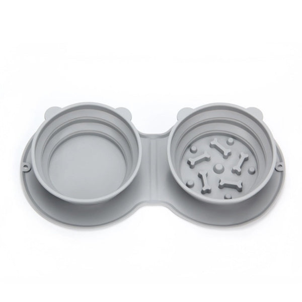 Double Collapsible Dog Bowl