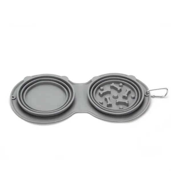 Double Collapsible Dog Bowl