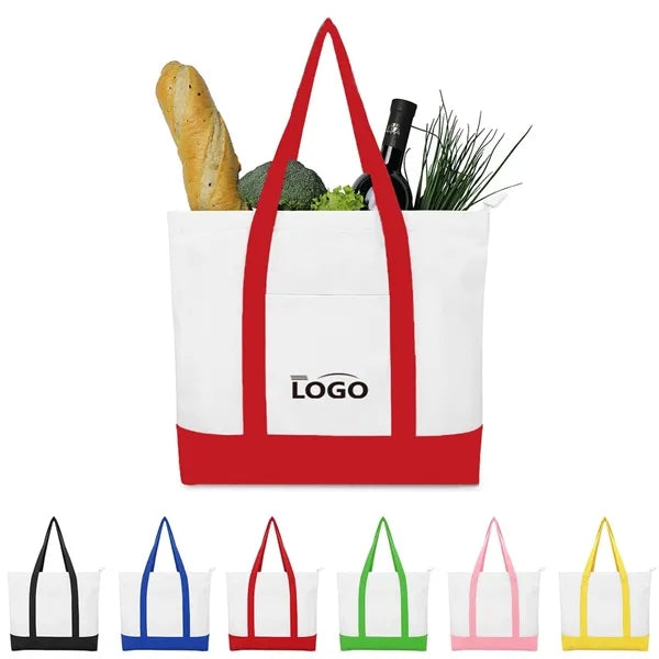 Cotton Canvas Shopping Tote Bag