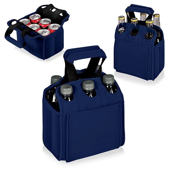 6 Pack Insulated Neoprene Beer Bottle Cooler Bag
