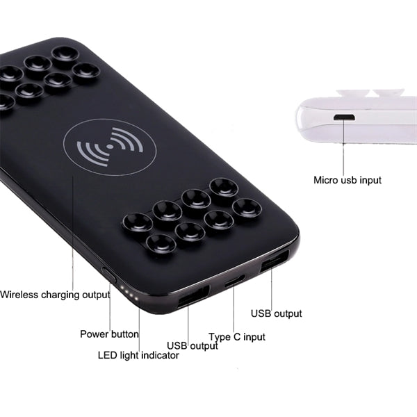 Dual USB Output With Magetic Silicone Suctions Power Bank