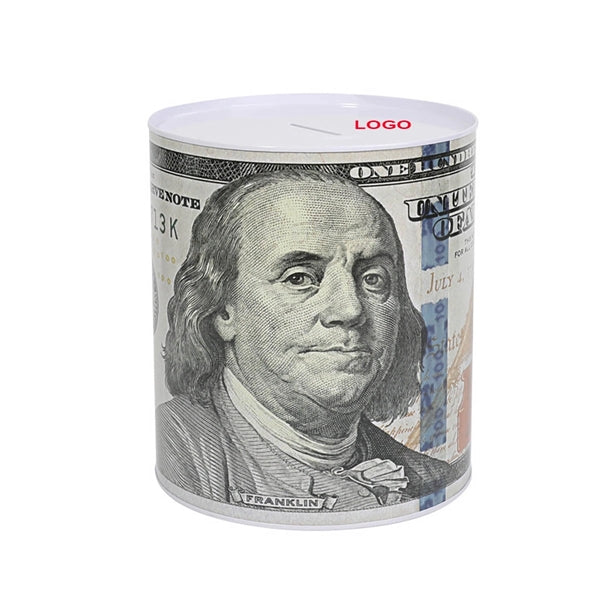 Bill Piggy Bank Metal Savings