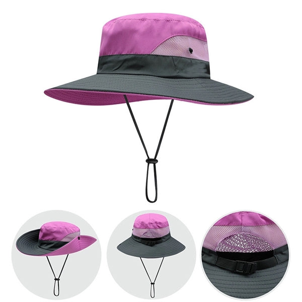 Outdoor Sunshade Horsetail Hole Fisherman Hat