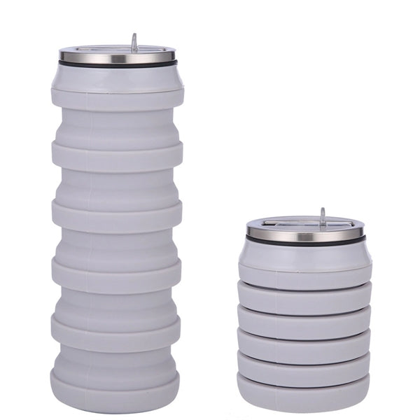 16 Oz. Silicone Collapsible Bottle with Drinking Lid