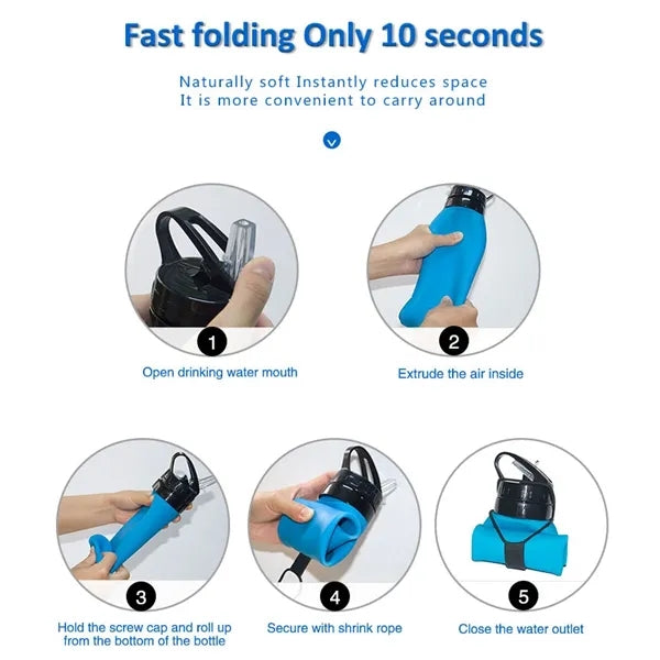 20 oz Foldable Water Bottle