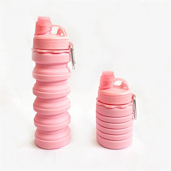 17 Oz. Rainbow Silicone Collapsible Sport Water Bottle