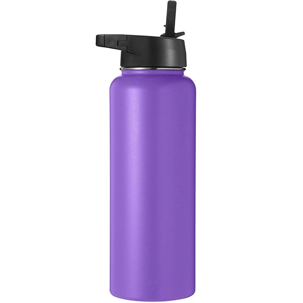 40OZ Vacuum Bottle With Wide Mouth Straw Lid