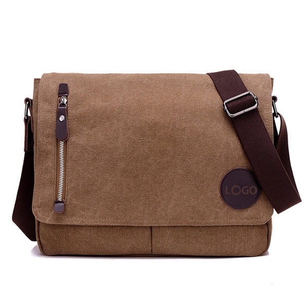 Denim Canvas Crossbody Messenger Bag