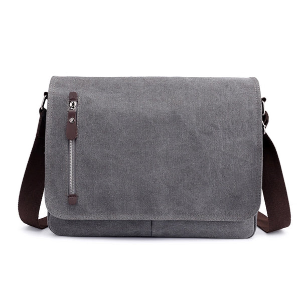 Denim Canvas Crossbody Messenger Bag
