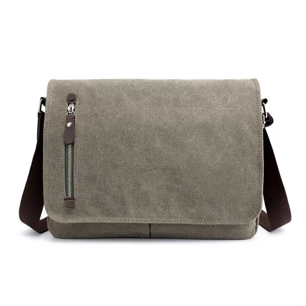 Denim Canvas Crossbody Messenger Bag