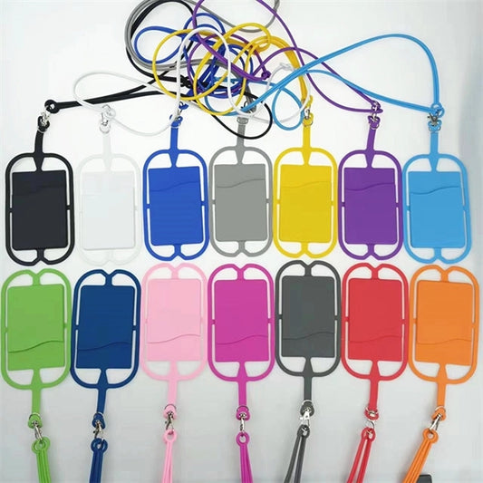 Silicone Lanyard with Phone Holder & Wallet