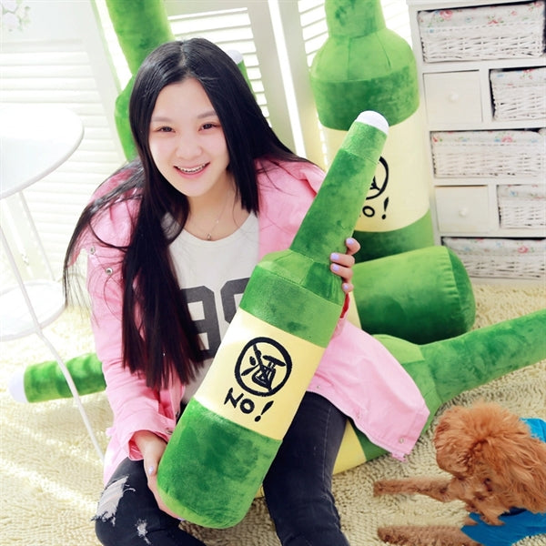 Wine bottle modeling plush toy soft home sofa ornament Throw