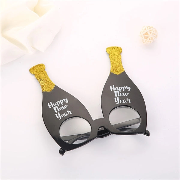 Party photo concave styling glasses with gold powder style