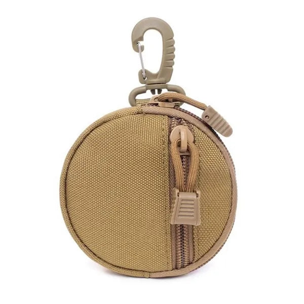 Round Tactical Wallet Waist Coin Pouch Bag