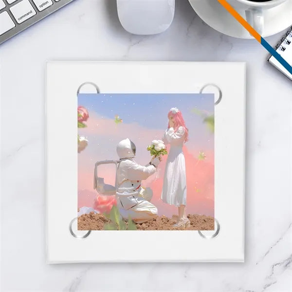 Flavkin Square Glass Coaster