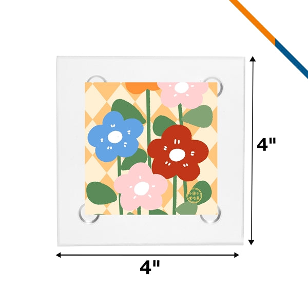 Flavkin Square Glass Coaster
