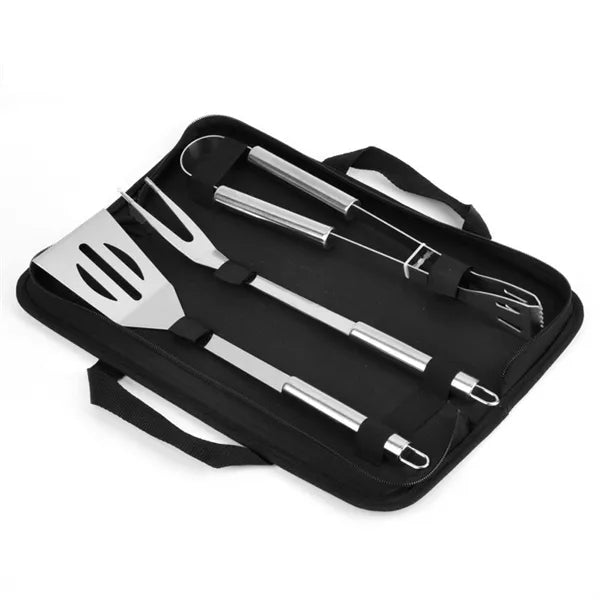 3pcs Stainless Steel BBQ Grilling Tool Set