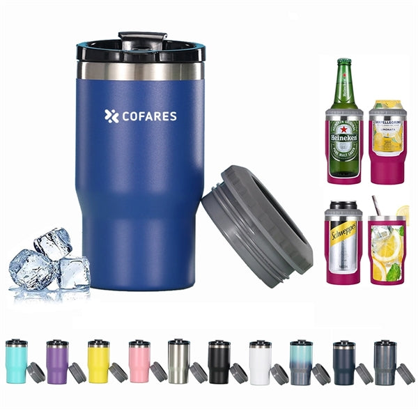 4 in 1 14Oz Stainless steel Tumbler Cooler Cup