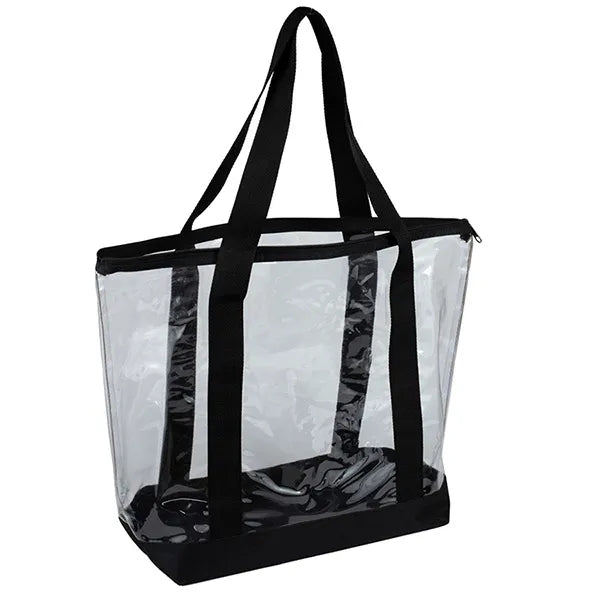 Gusset - "BONDI" Jumbo Clear Zippered Tote Bag