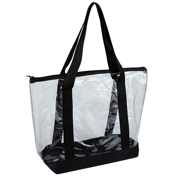 19" x 13 1/2" x 6"- BONDI Jumbo Clear Zippered Tote Bag