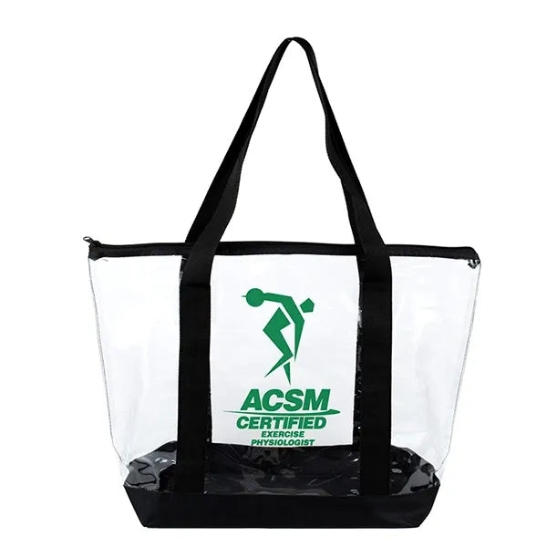 Gusset - "BONDI" Jumbo Clear Zippered Tote Bag