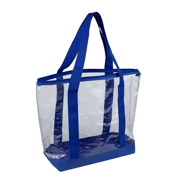 19" x 13 1/2" x 6"- BONDI Jumbo Clear Zippered Tote Bag