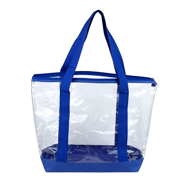 Gusset - "BONDI" Jumbo Clear Zippered Tote Bag