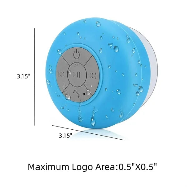 Waterproof Mini Bluetooth Speaker with Suction Cup
