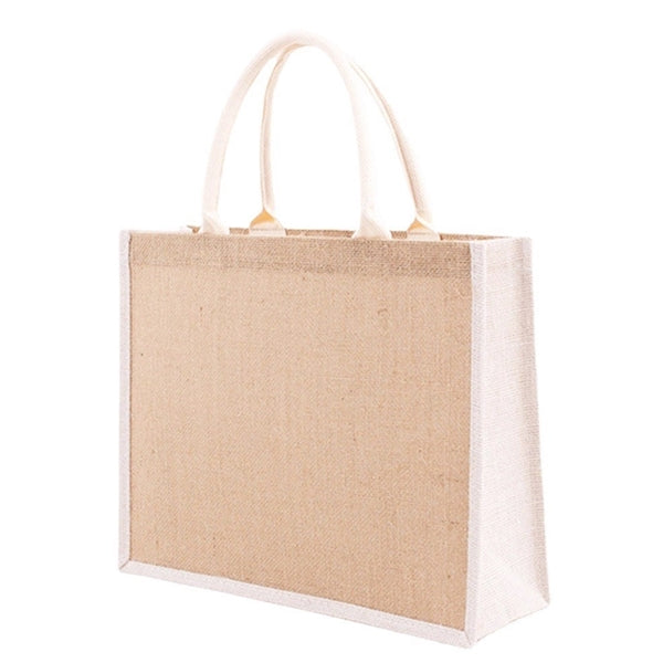 Jute/Burlap Tote Bags With Handles