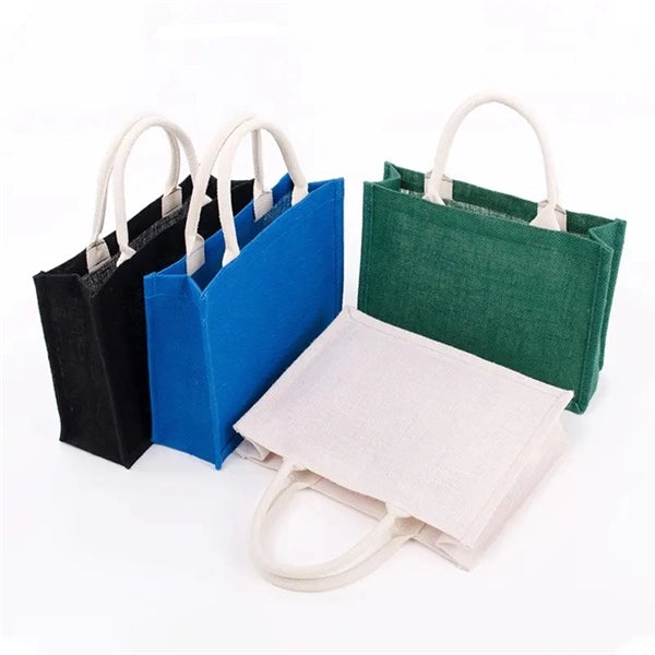 Jute/Burlap Tote Bags With Handles