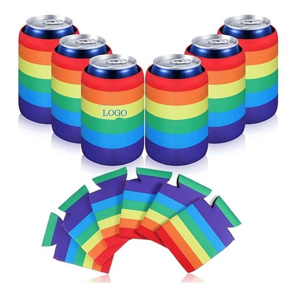 LGBT Rainbow Neoprene Can Cooler Beer Sleeves