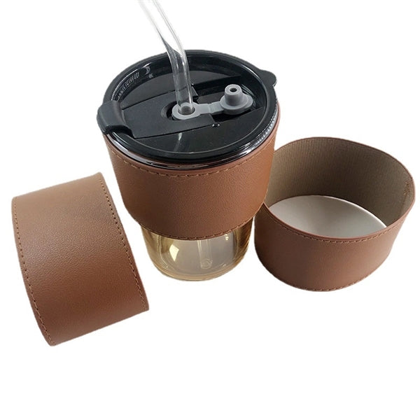 PU Leather Heat Resistant Coffee Cup Sleeve